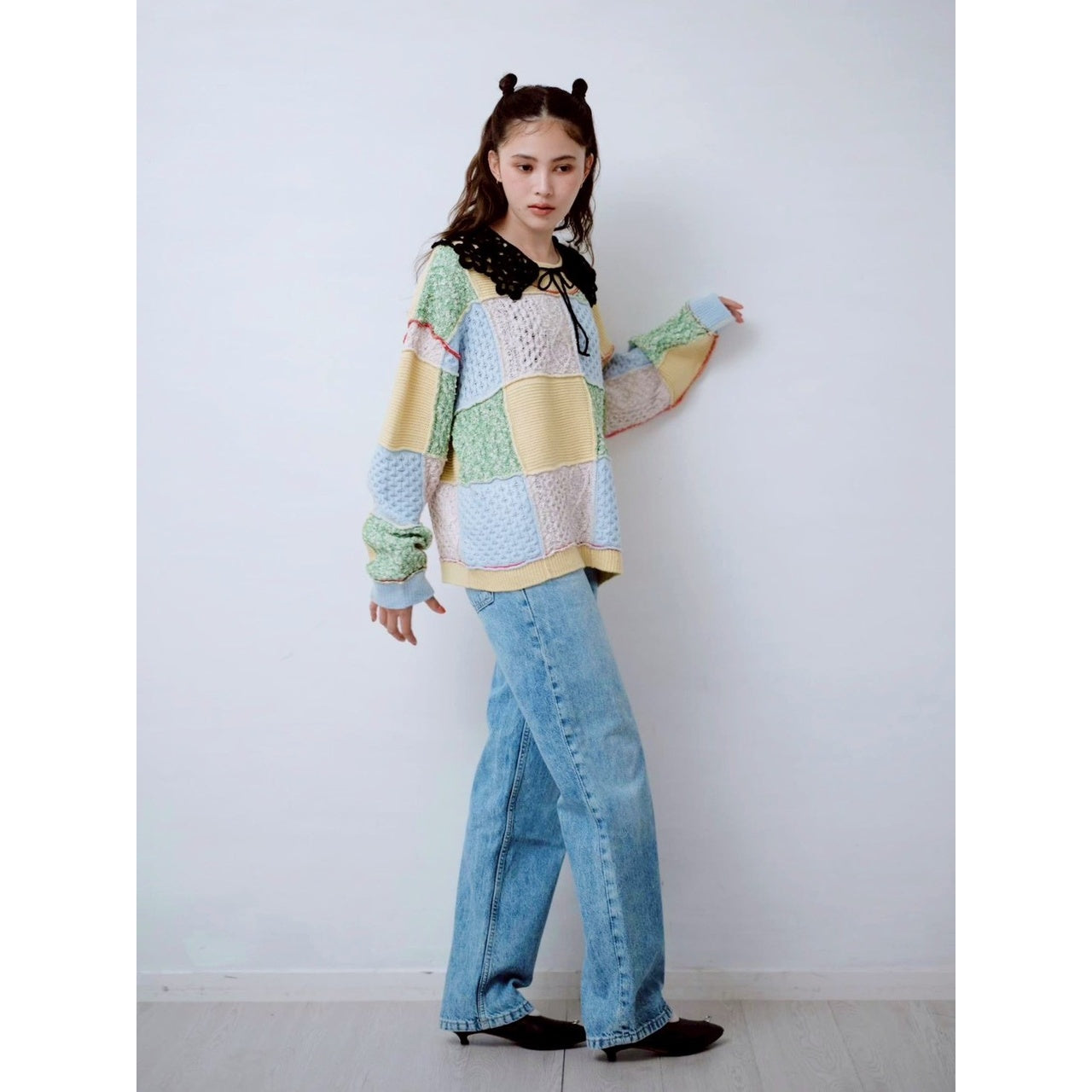 【PRE-ORDER】PATCHWORK KNIT PULLOVER