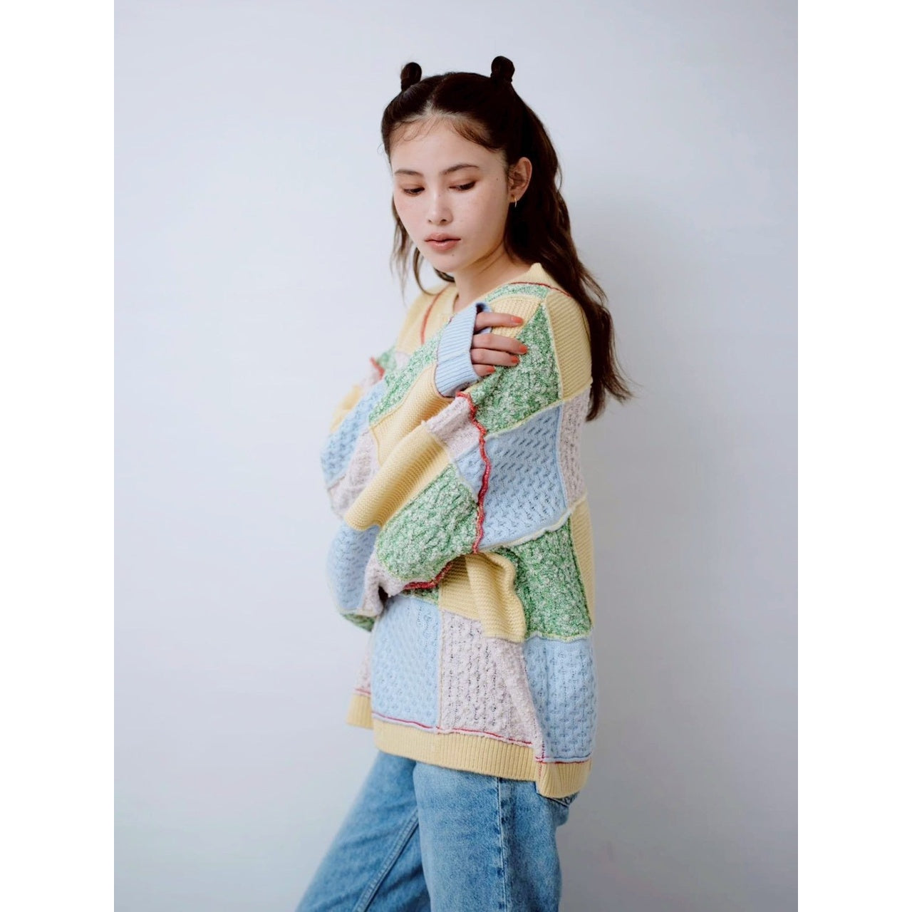 【PRE-ORDER】PATCHWORK KNIT PULLOVER