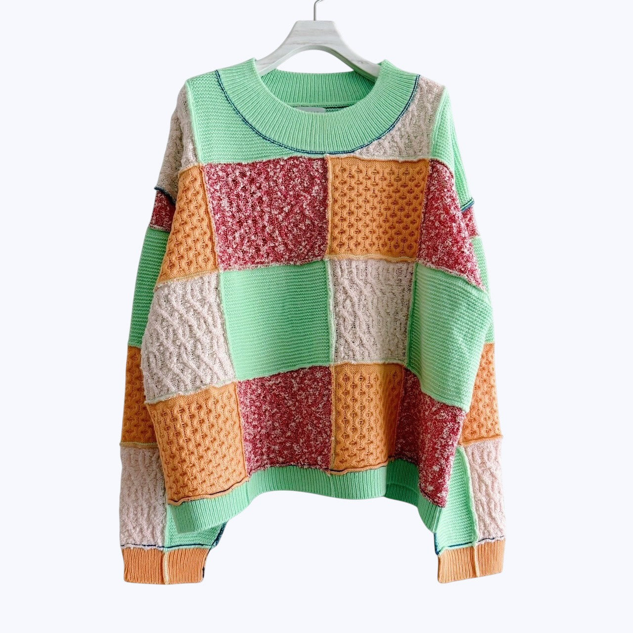【PRE-ORDER】PATCHWORK KNIT PULLOVER