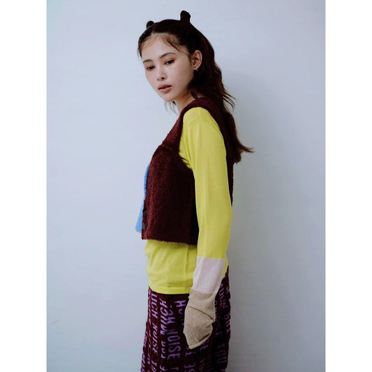 【PRE-ORDER】BICOLOR KNIT BUSTIER