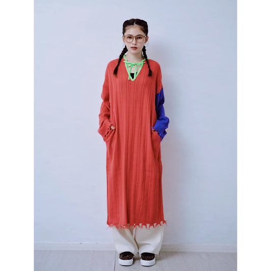 【PRE-ORDER】DAMAGED KNIT DRESS
