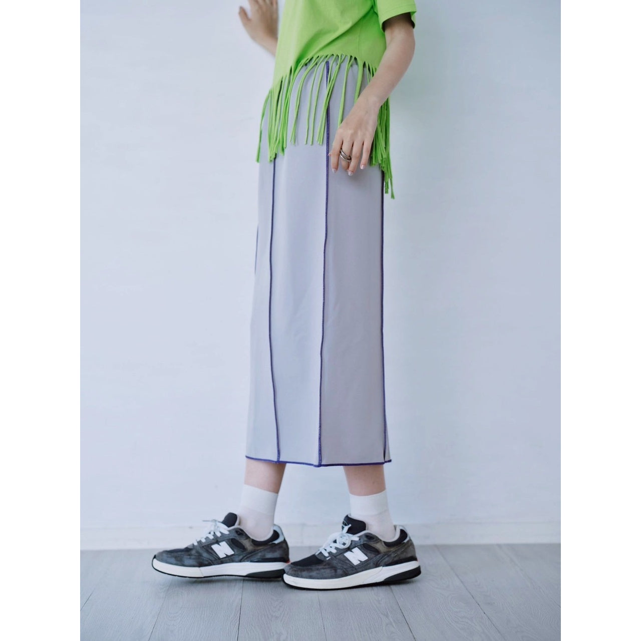 【PRE-ORDER】OUTSEAM STITCH SWEAT SKIRT