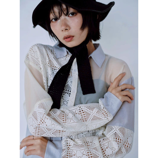 【PRE-ORDER】LACE PANEL SHIRT