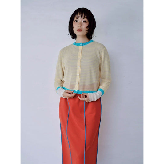 【PRE-ORDER】CONTRAST PIPING CARDIGAN