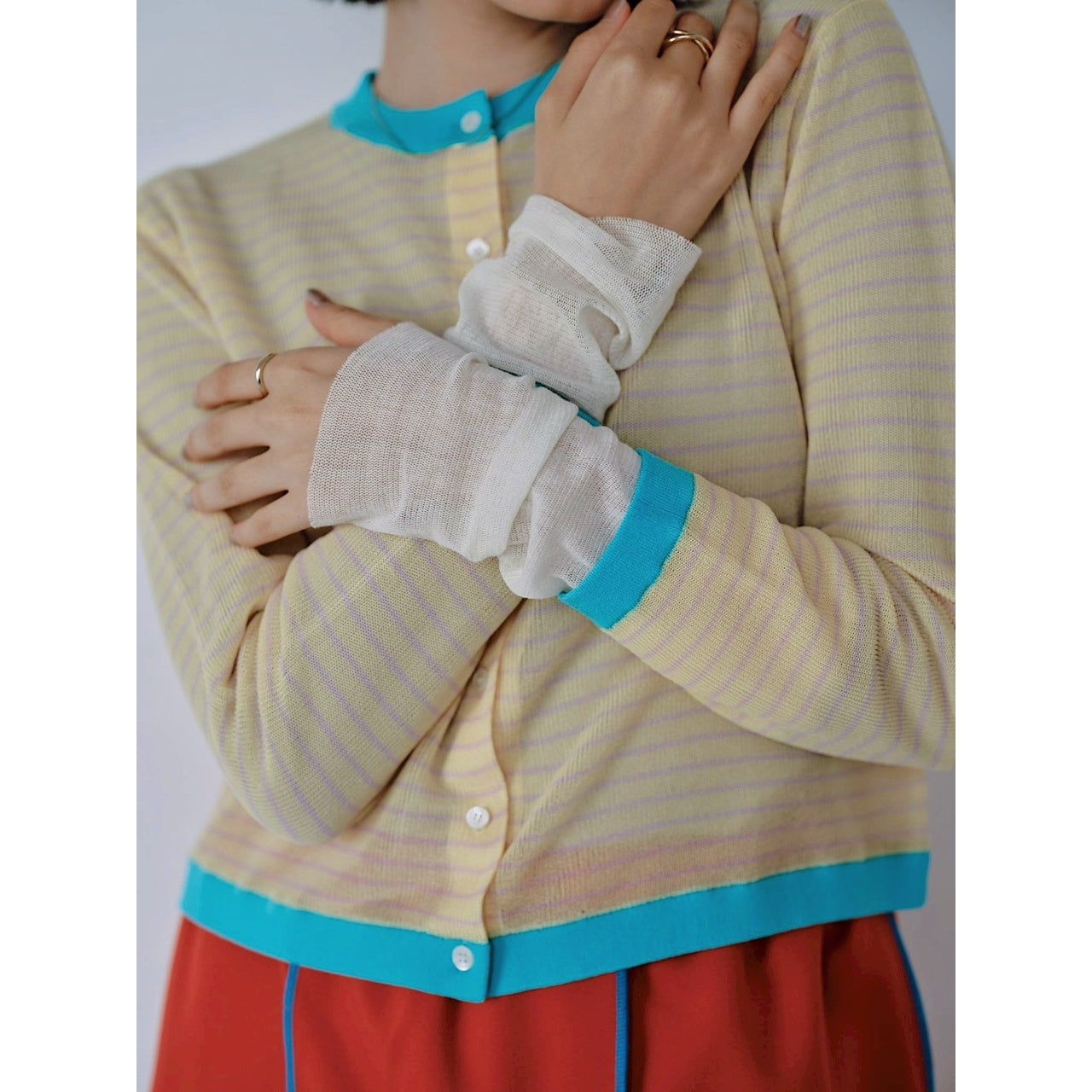 【PRE-ORDER】CONTRAST PIPING CARDIGAN