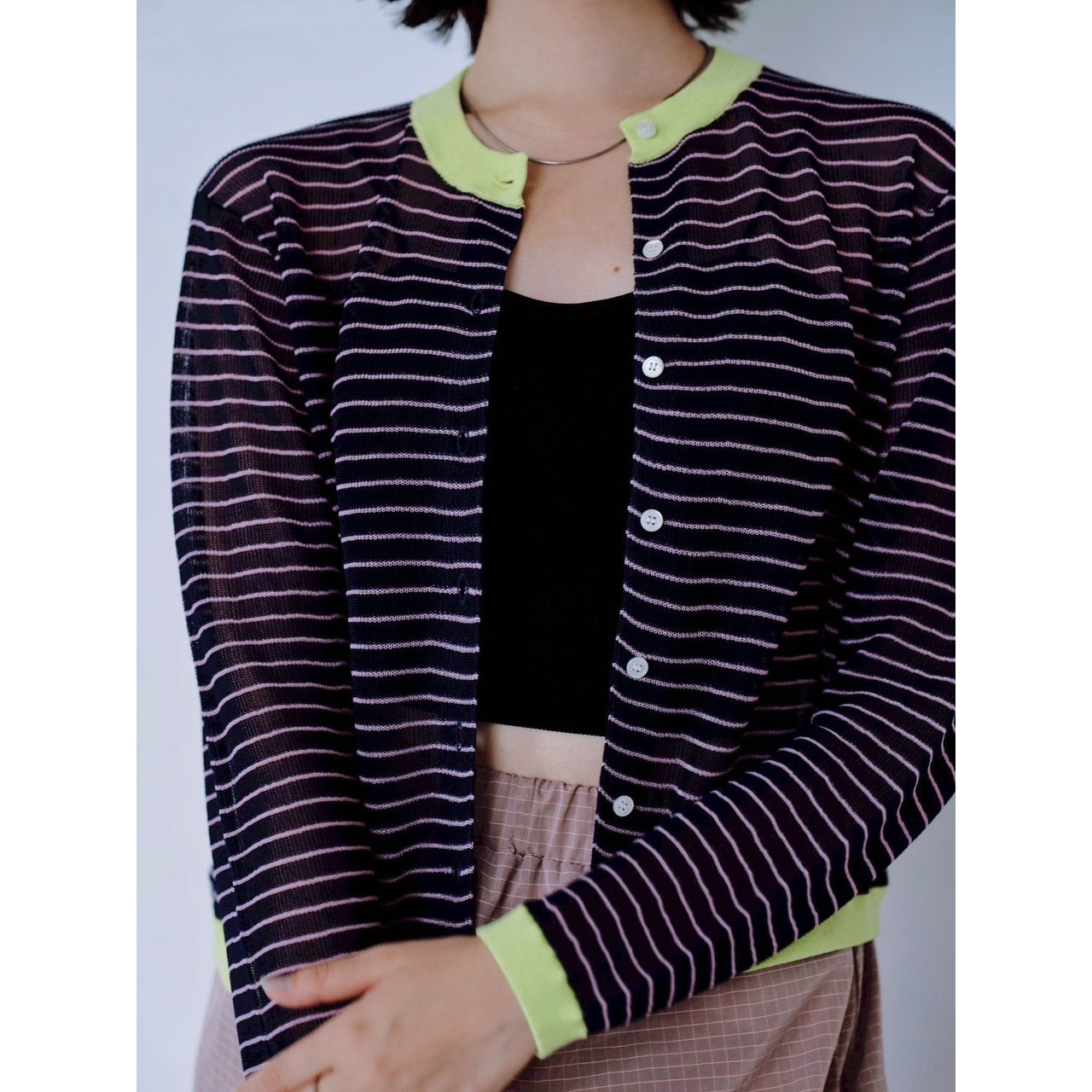 【PRE-ORDER】CONTRAST PIPING CARDIGAN