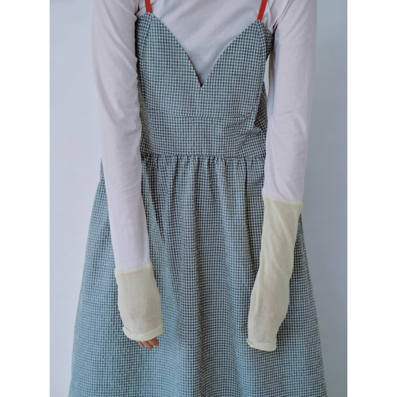 【PRE-ORDER】COLOR STRAP CHECK DRESS