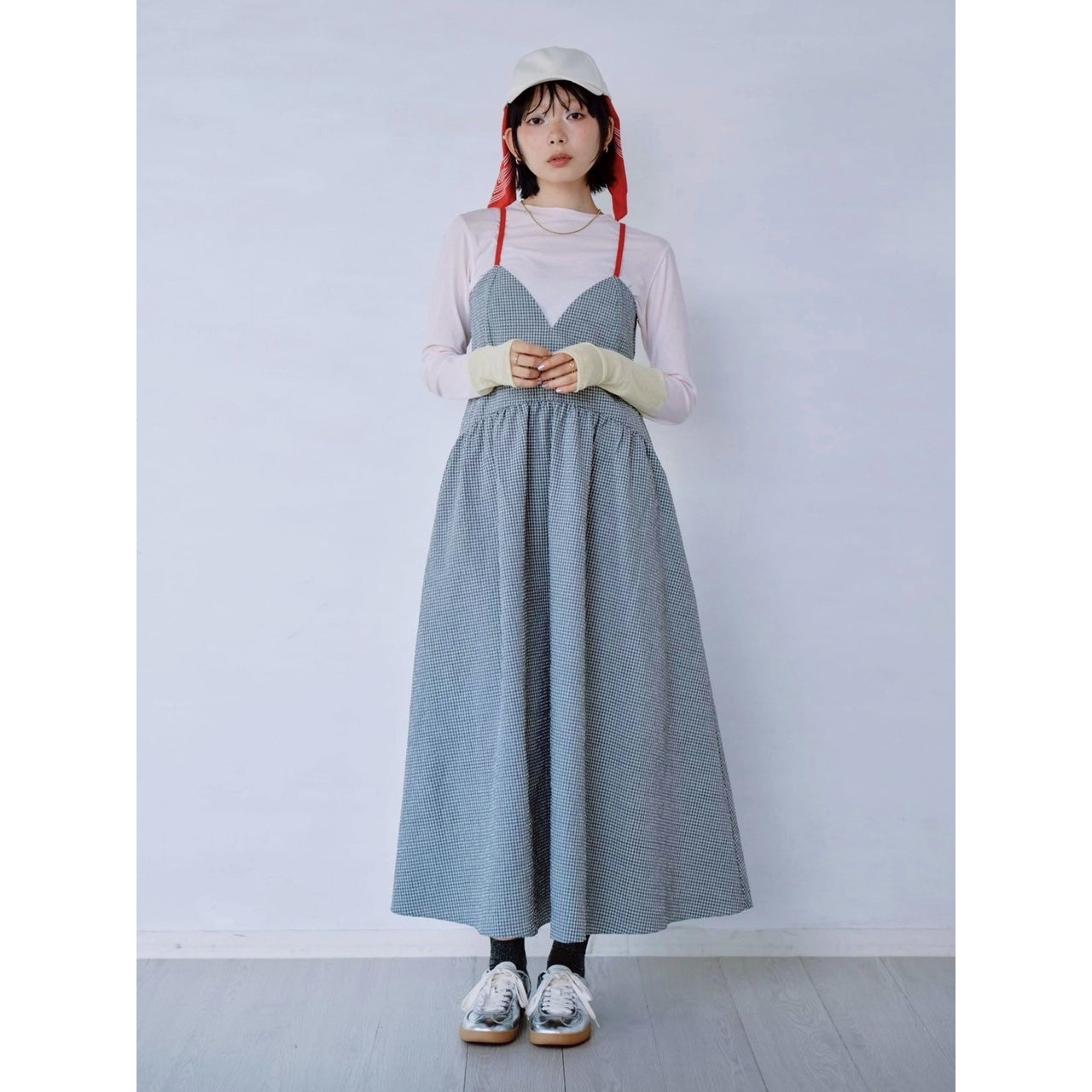 【PRE-ORDER】COLOR STRAP CHECK DRESS