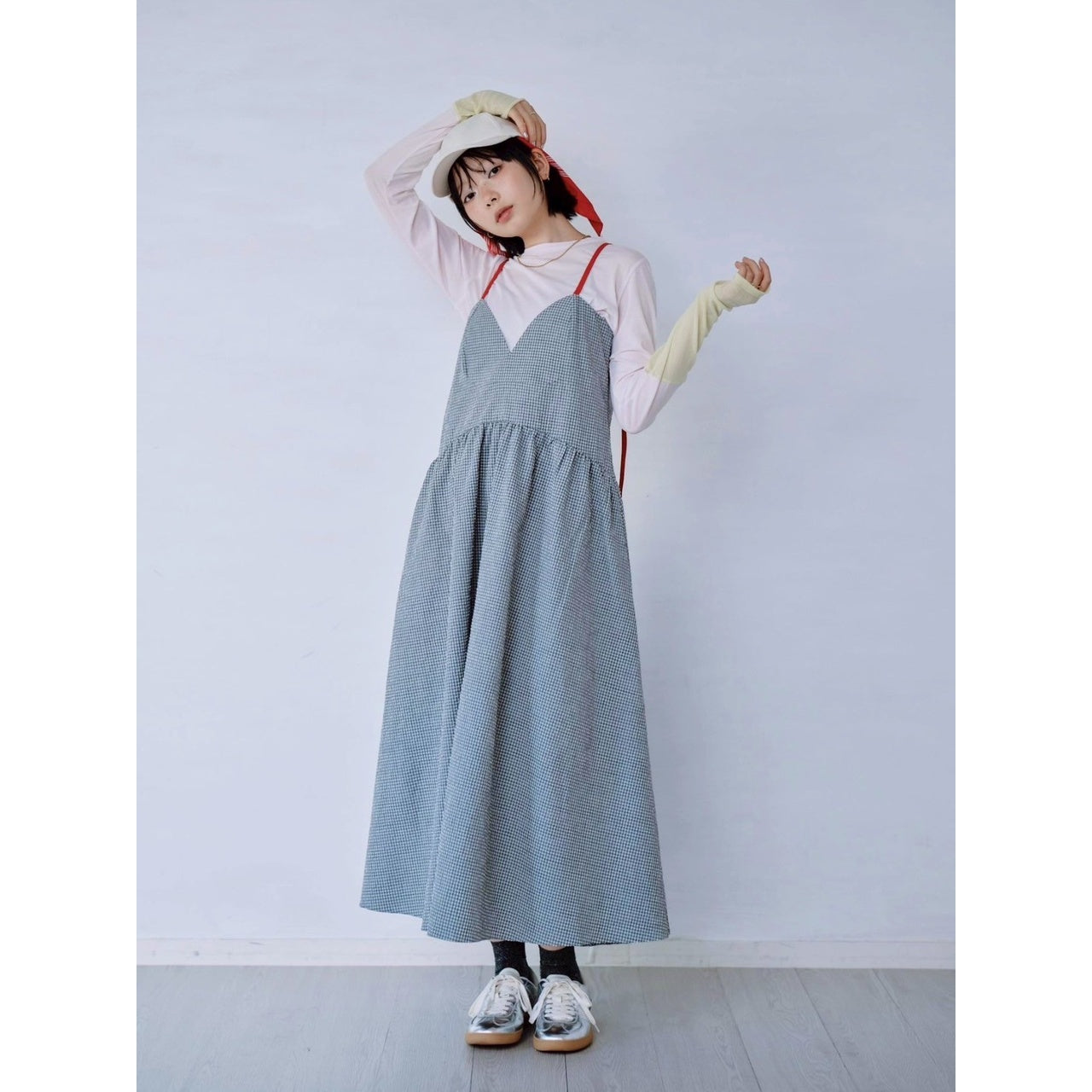 【PRE-ORDER】COLOR STRAP CHECK DRESS