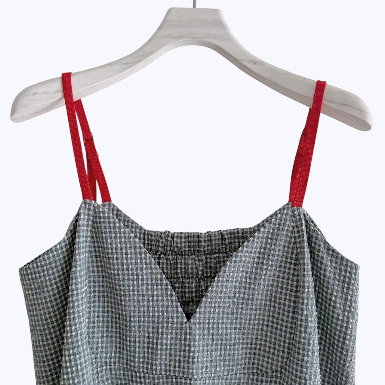 【PRE-ORDER】COLOR STRAP CHECK DRESS