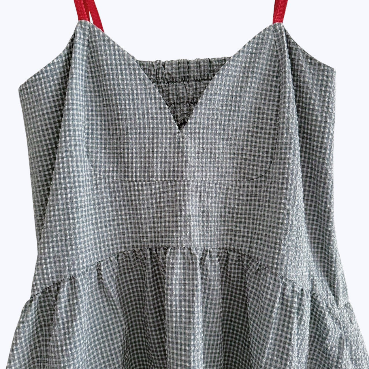 【PRE-ORDER】COLOR STRAP CHECK DRESS