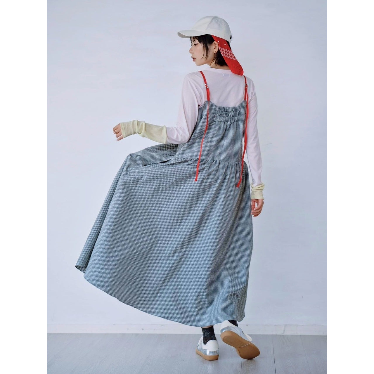 【PRE-ORDER】COLOR STRAP CHECK DRESS