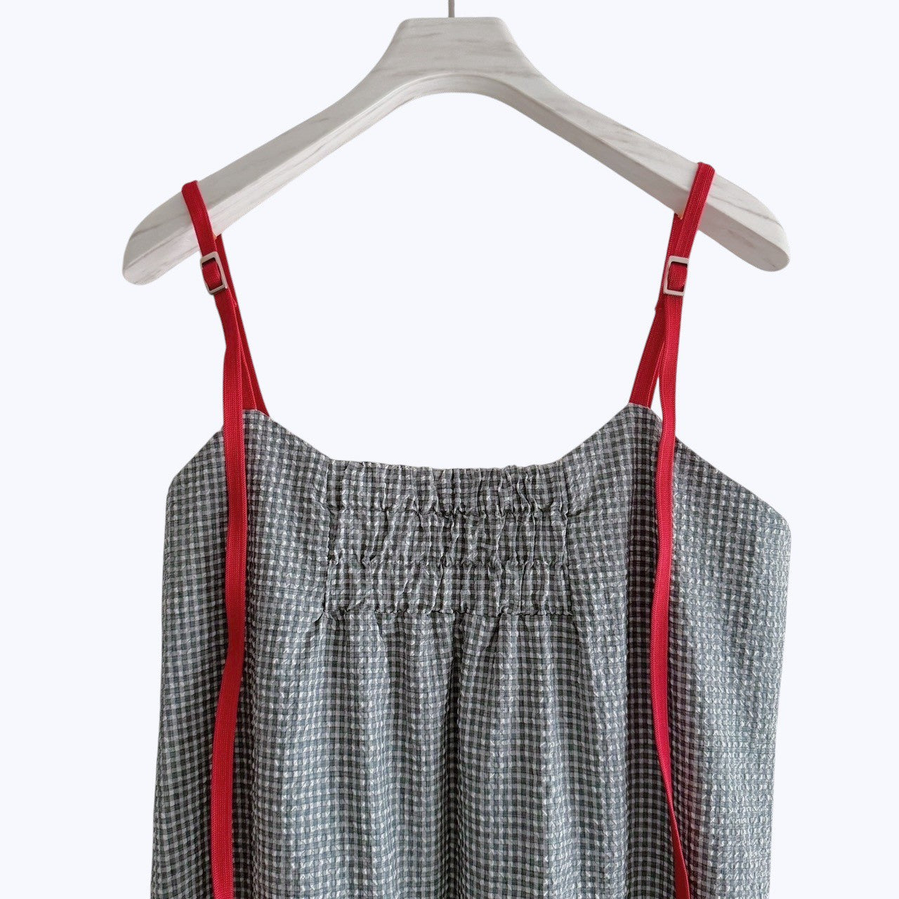 【PRE-ORDER】COLOR STRAP CHECK DRESS