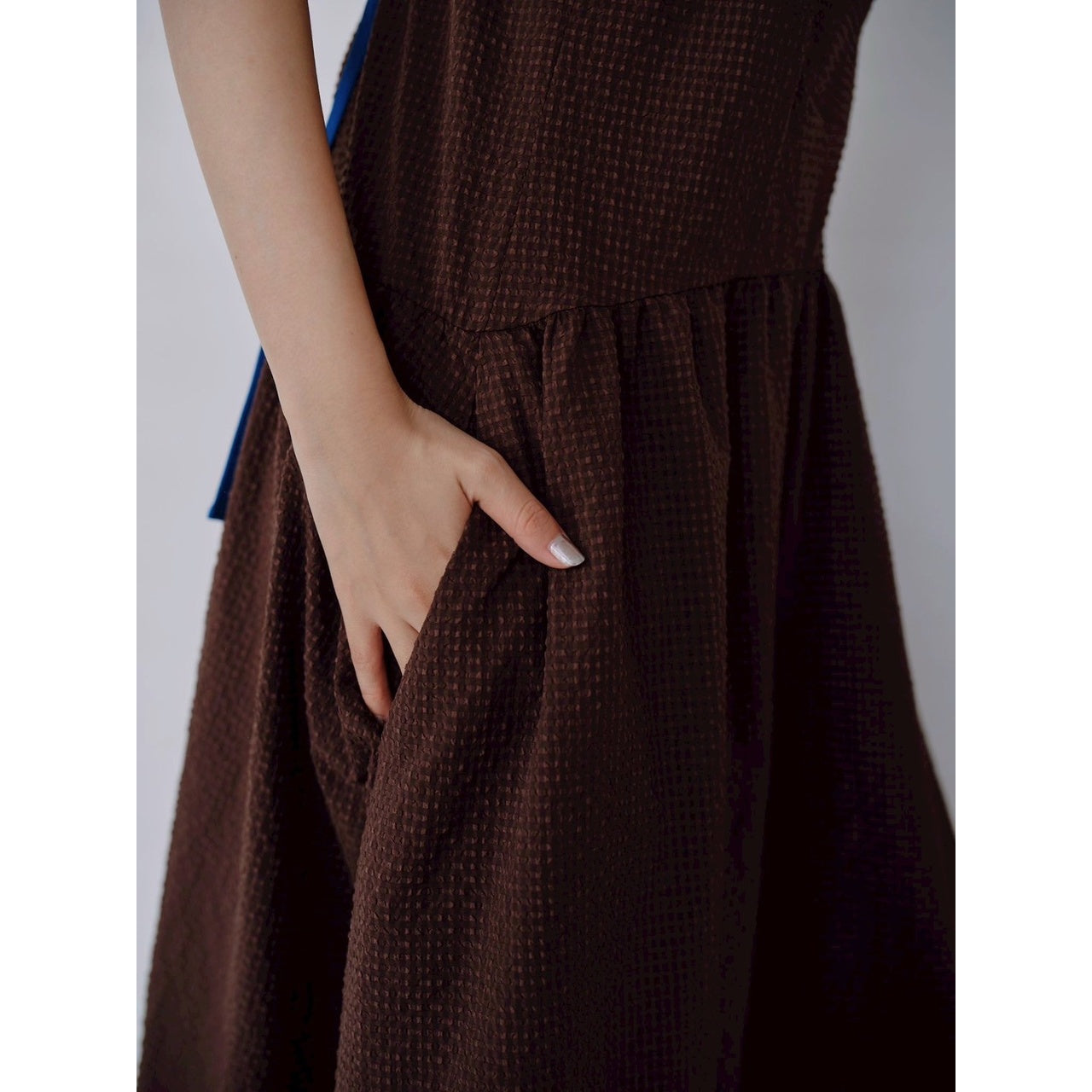 【PRE-ORDER】COLOR STRAP CHECK DRESS