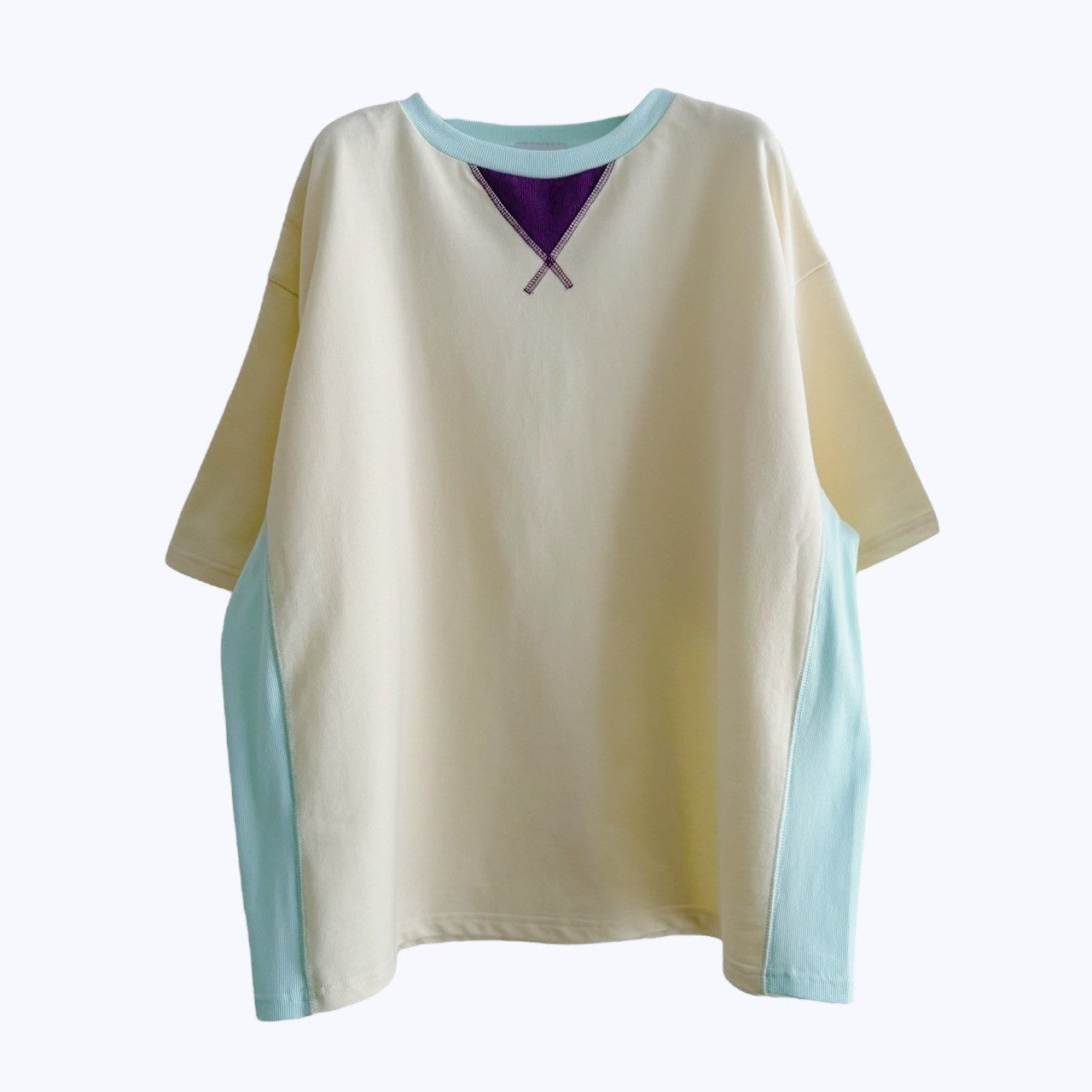 【PRE-ORDER】COLOR PANEL SWEAT TEE