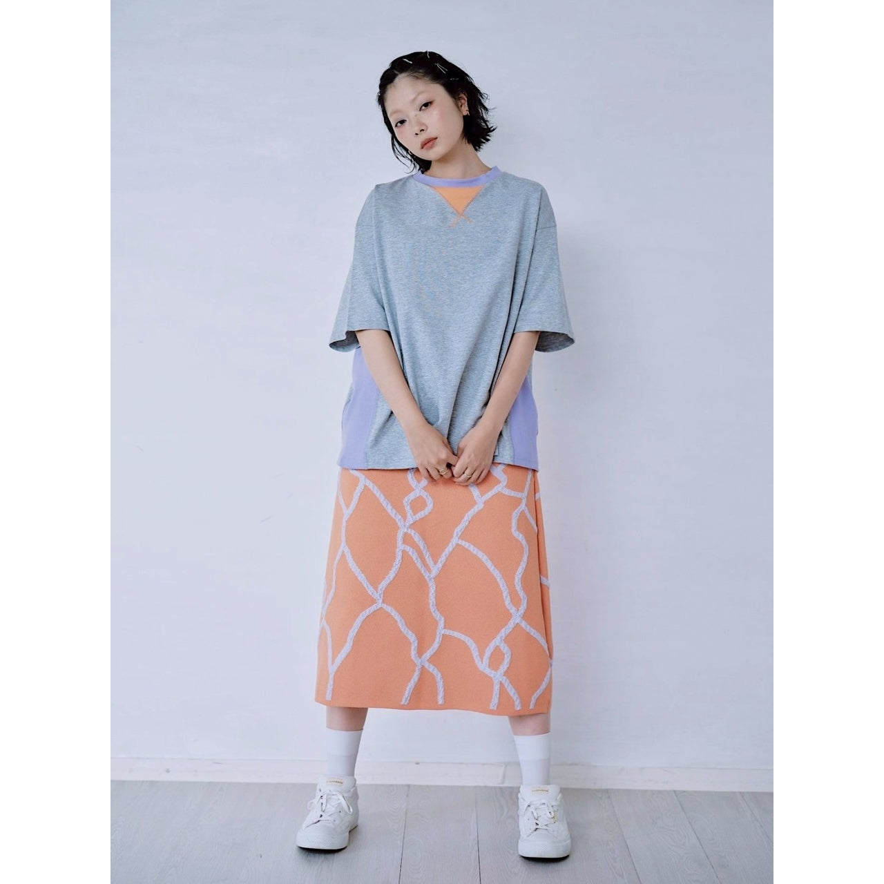 【PRE-ORDER】COLOR PANEL SWEAT TEE