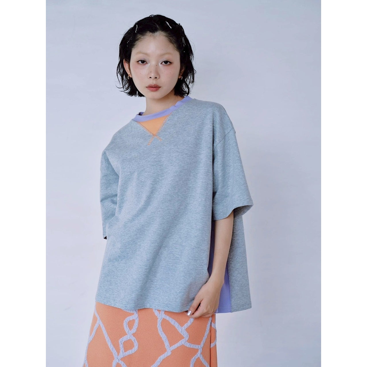 【PRE-ORDER】COLOR PANEL SWEAT TEE