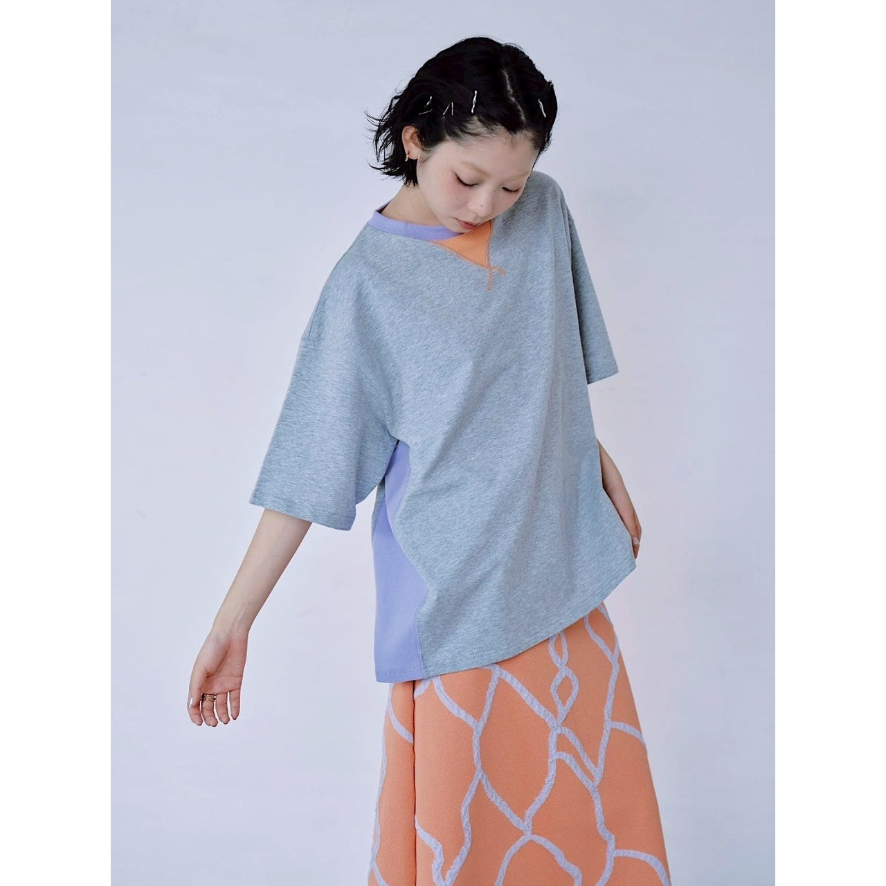 【PRE-ORDER】COLOR PANEL SWEAT TEE