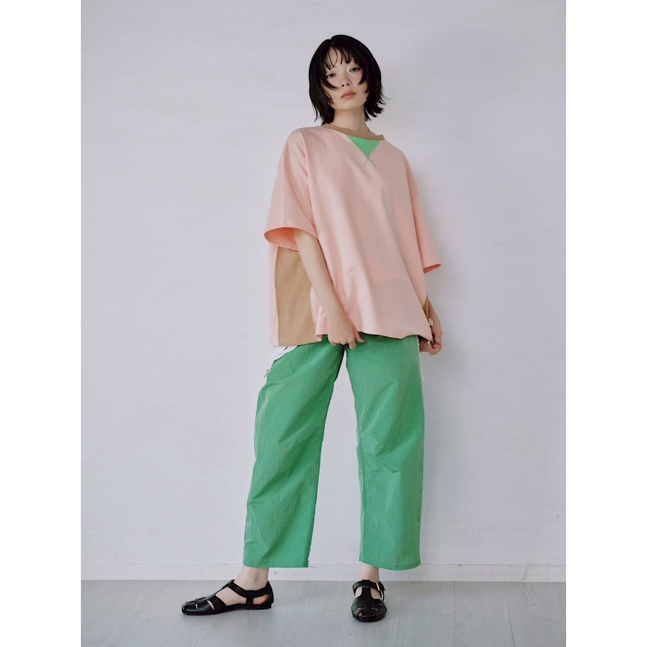 【PRE-ORDER】COLOR PANEL SWEAT TEE