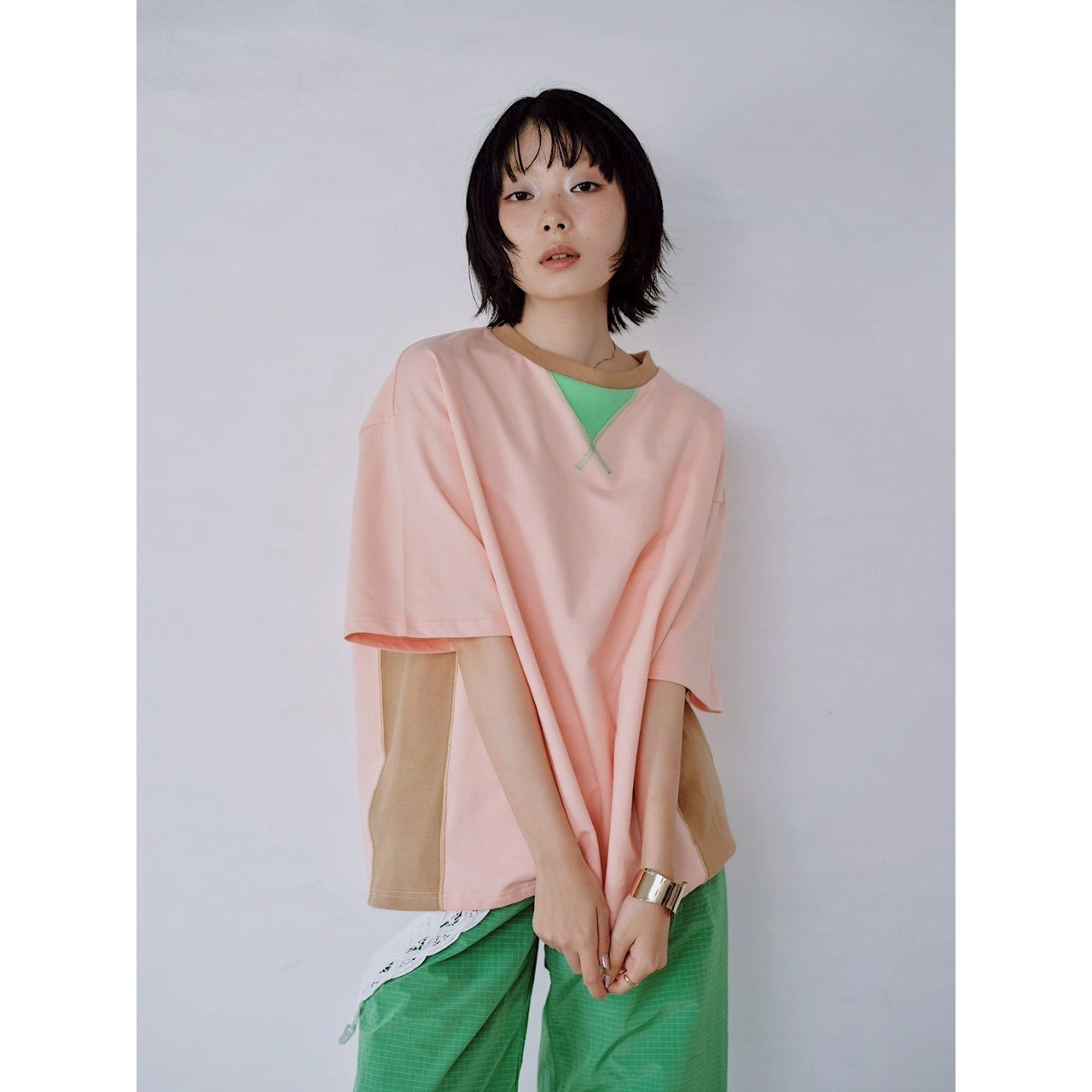 【PRE-ORDER】COLOR PANEL SWEAT TEE