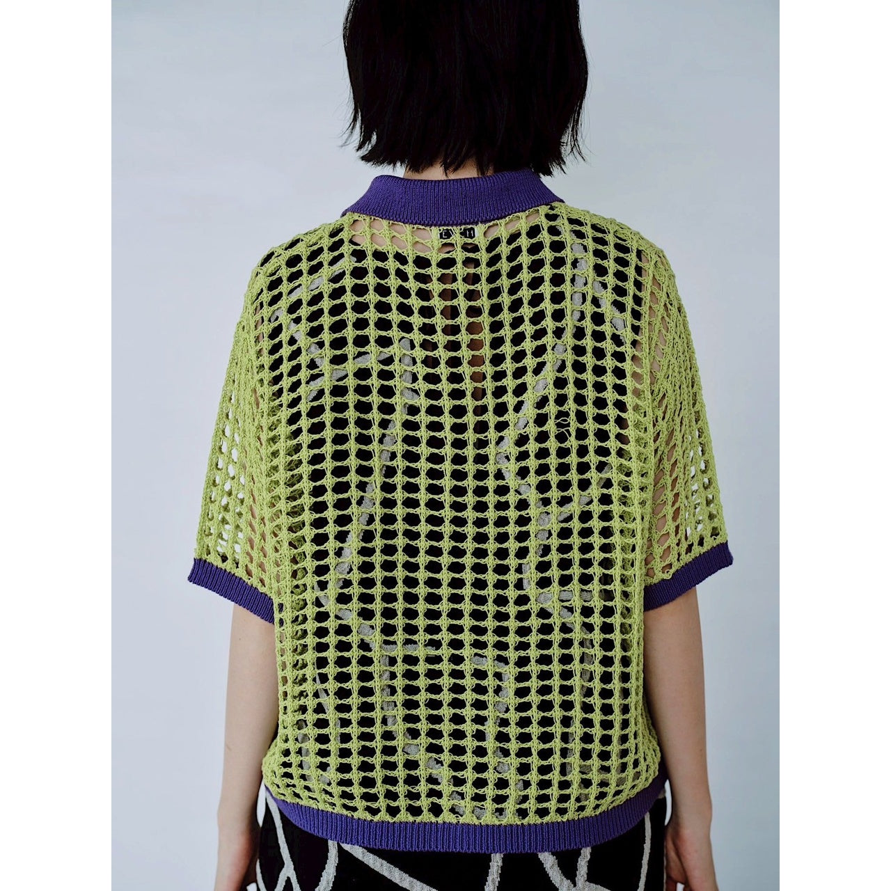 【PRE-ORDER】COLOR TRIM MESH KNIT CARDIGAN