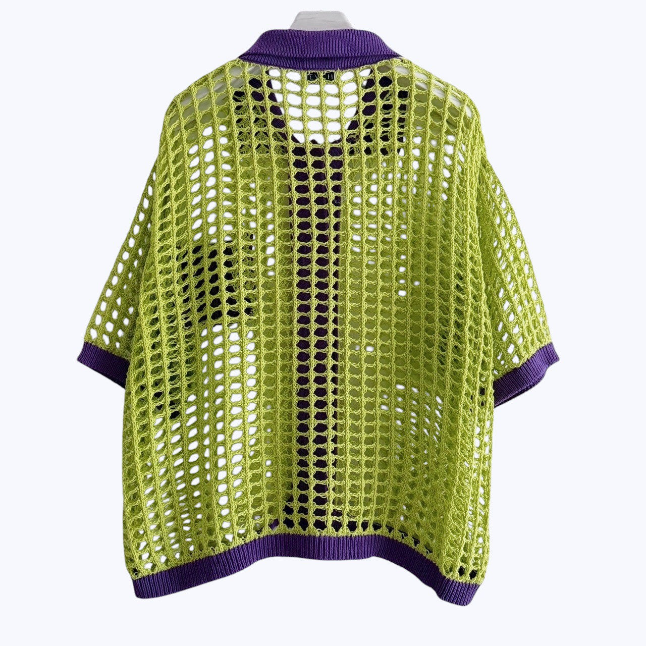 【PRE-ORDER】COLOR TRIM MESH KNIT CARDIGAN