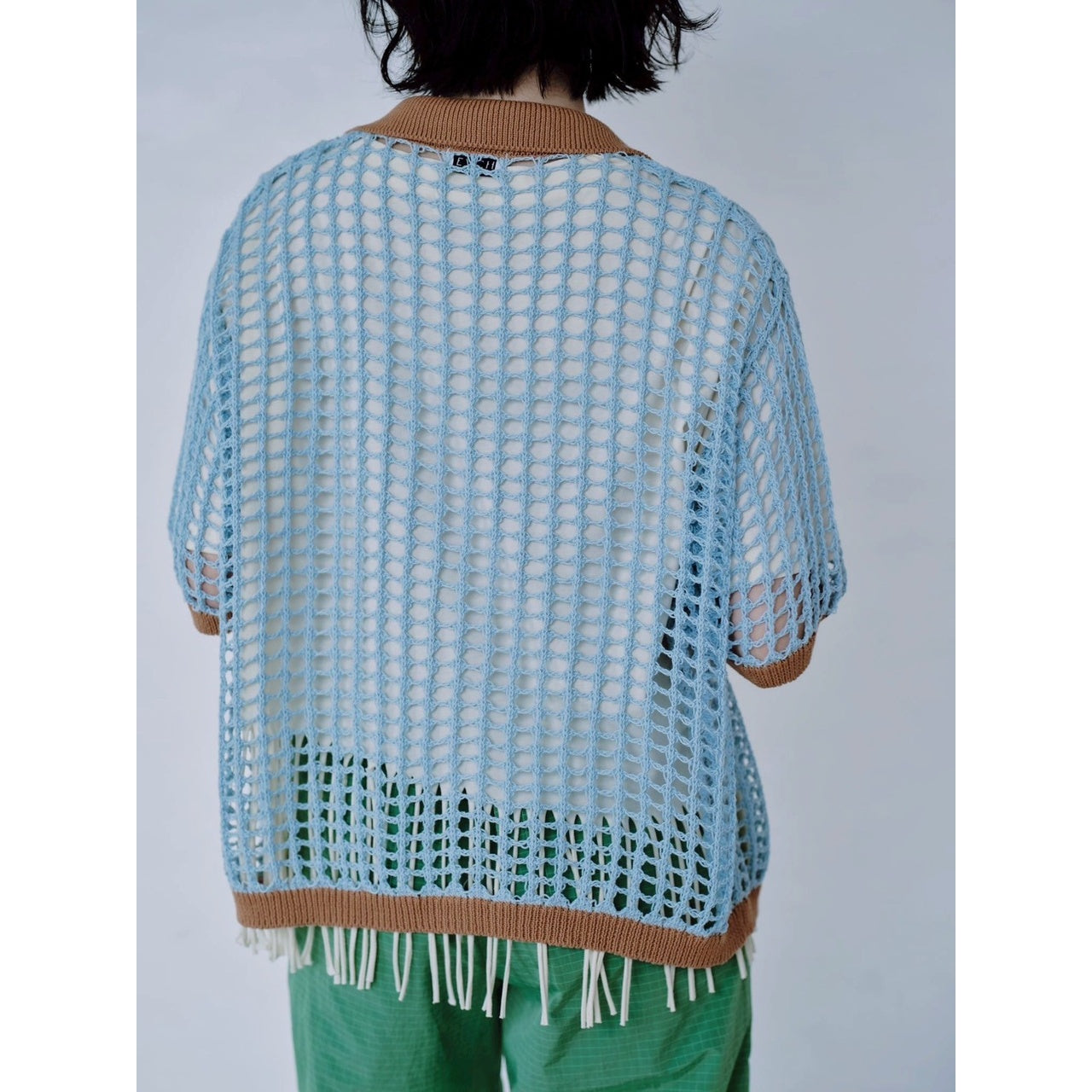 【PRE-ORDER】COLOR TRIM MESH KNIT CARDIGAN