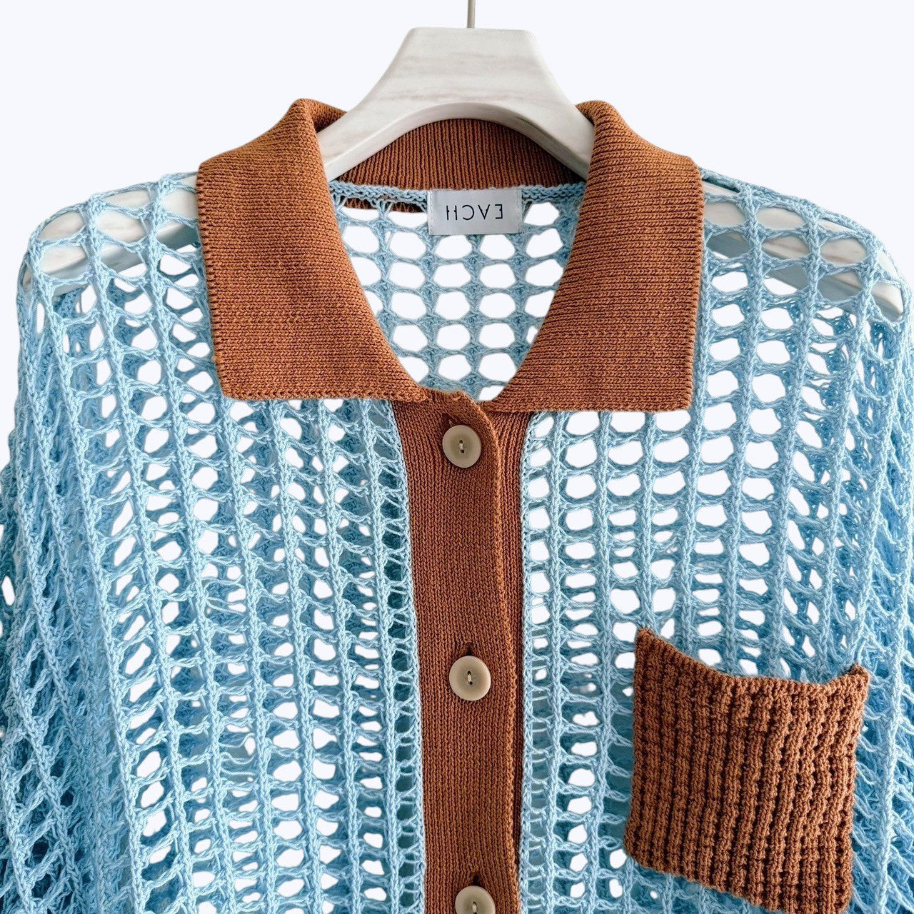 【PRE-ORDER】COLOR TRIM MESH KNIT CARDIGAN
