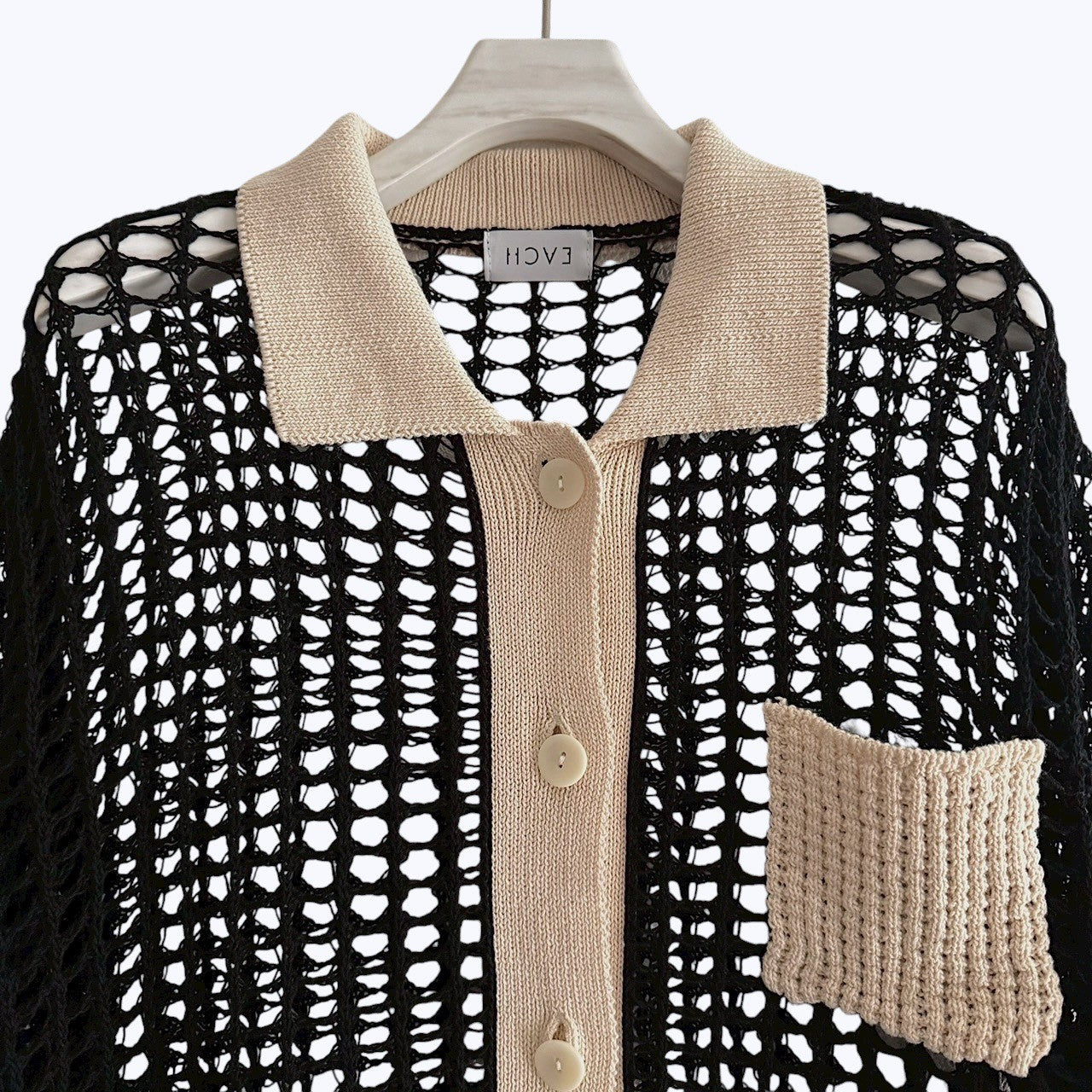 【PRE-ORDER】COLOR TRIM MESH KNIT CARDIGAN