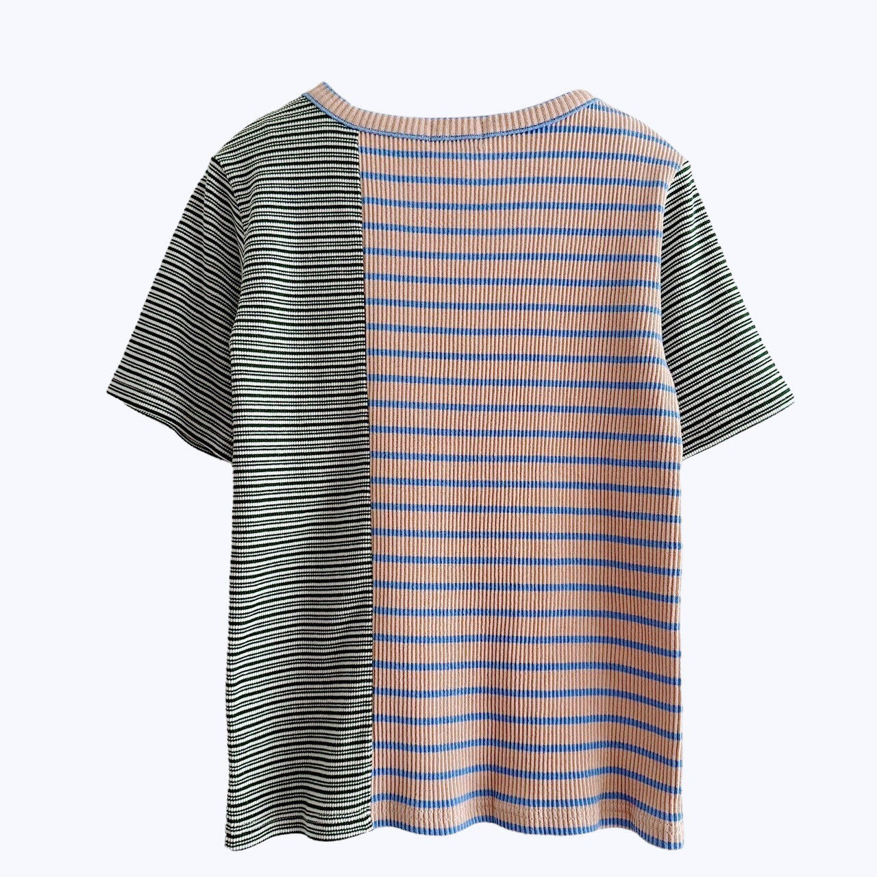 【PRE-ORDER】MIX STRIPE RIB TEE