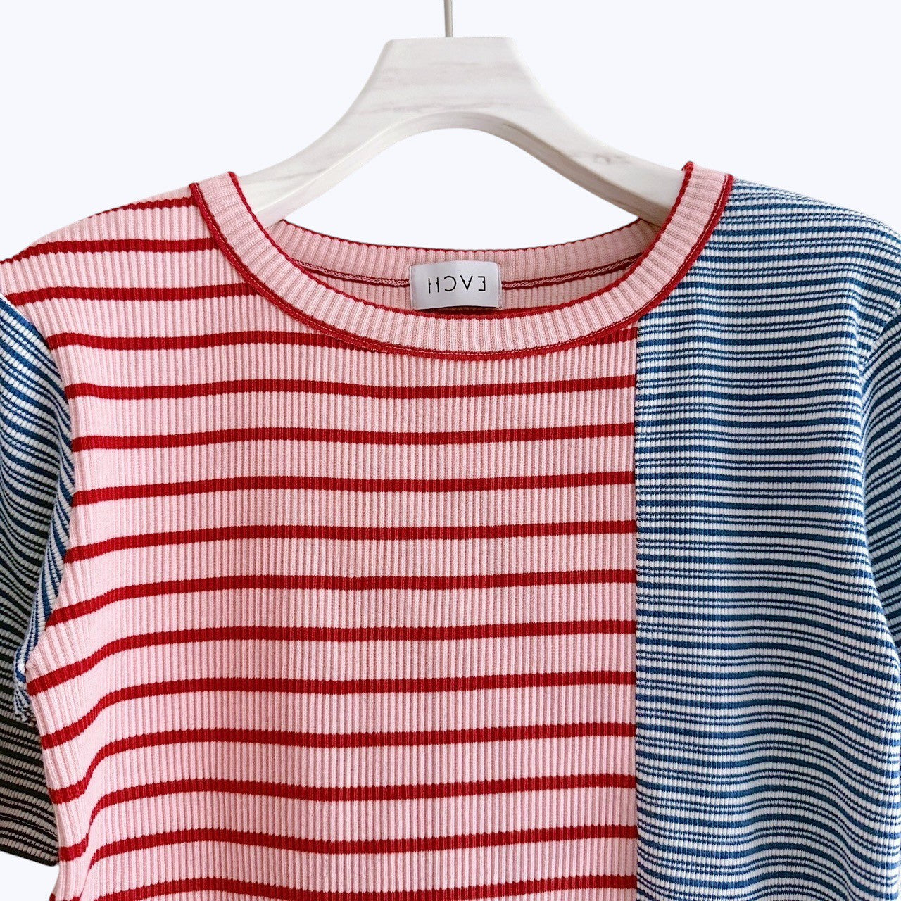 【PRE-ORDER】MIX STRIPE RIB TEE
