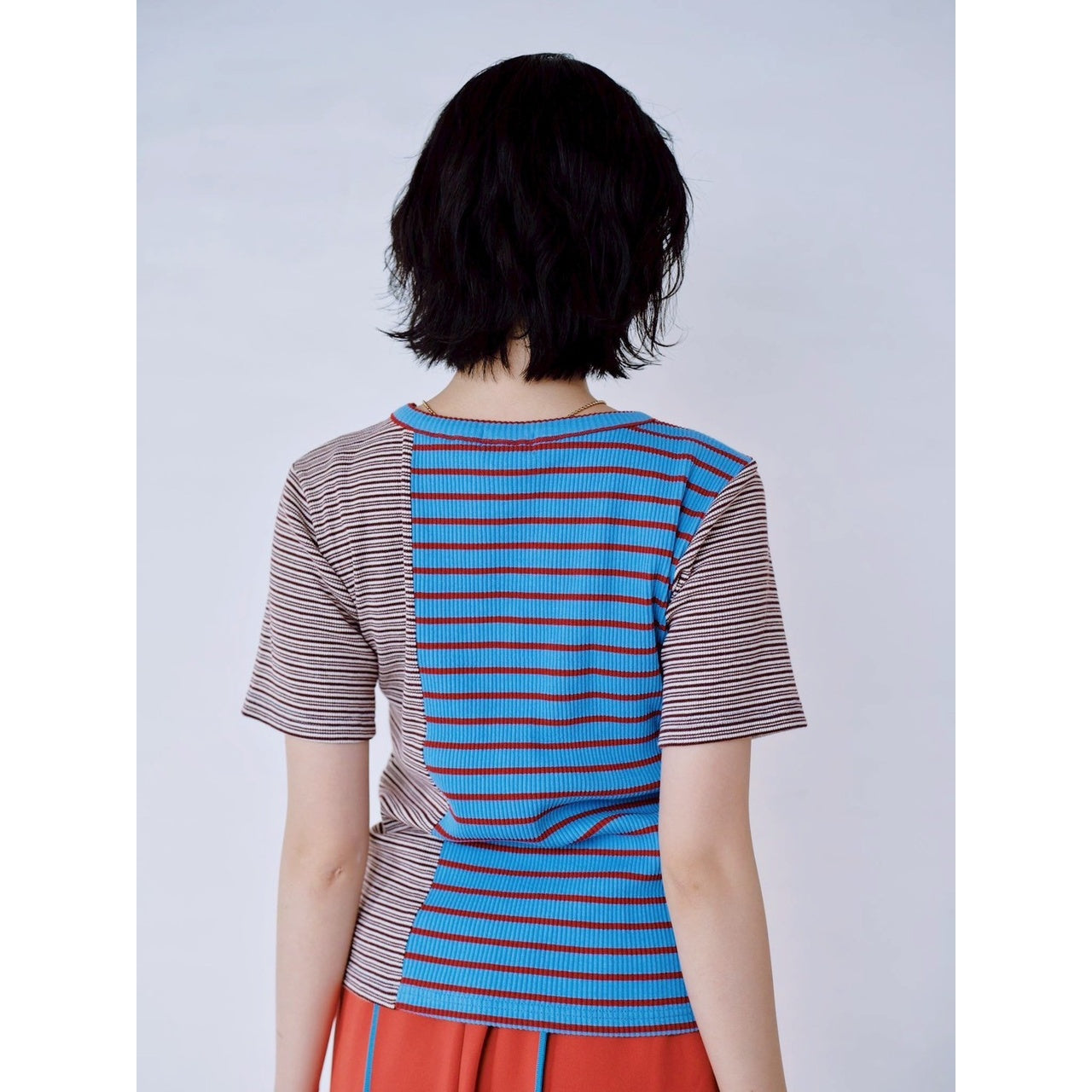 【PRE-ORDER】MIX STRIPE RIB TEE