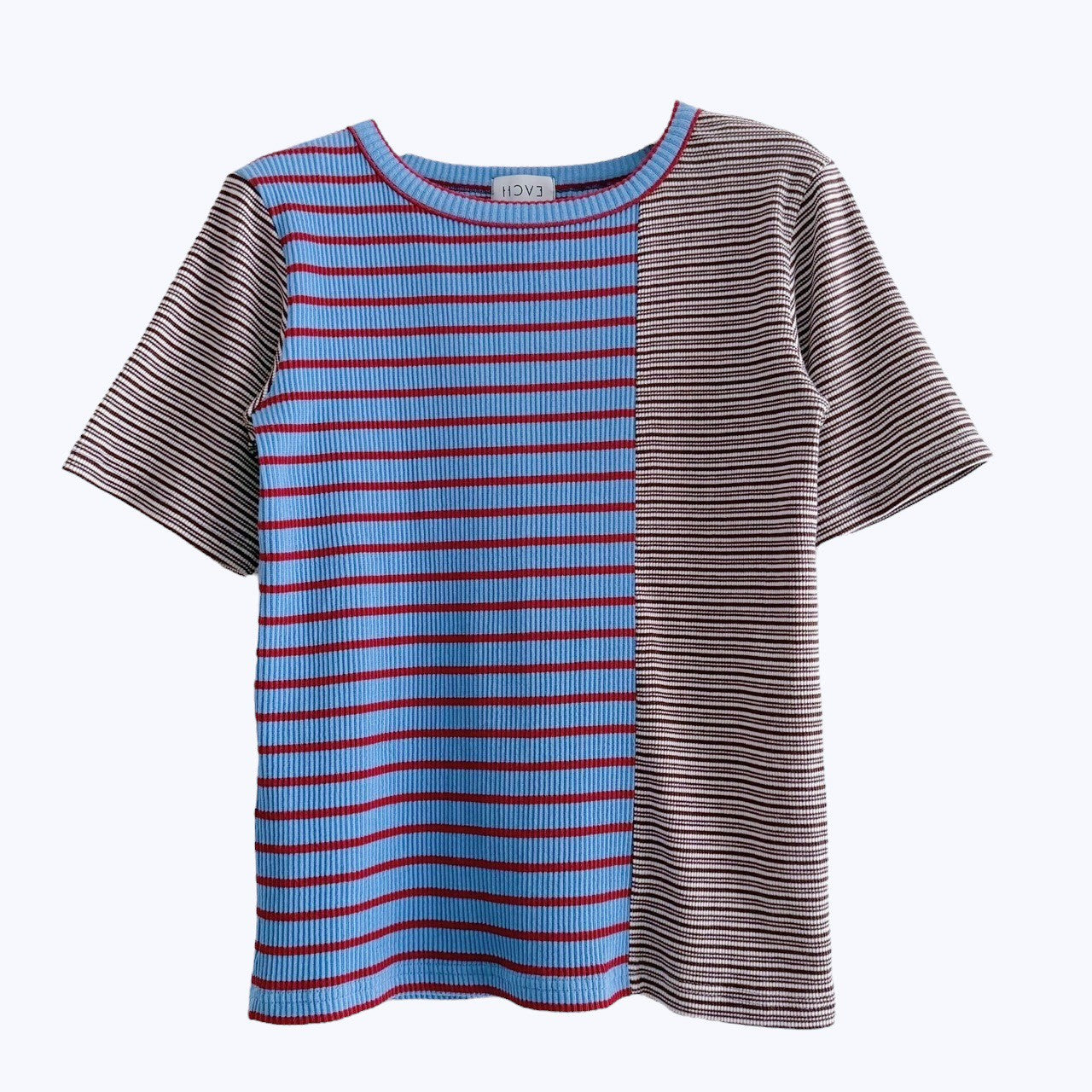 【PRE-ORDER】MIX STRIPE RIB TEE