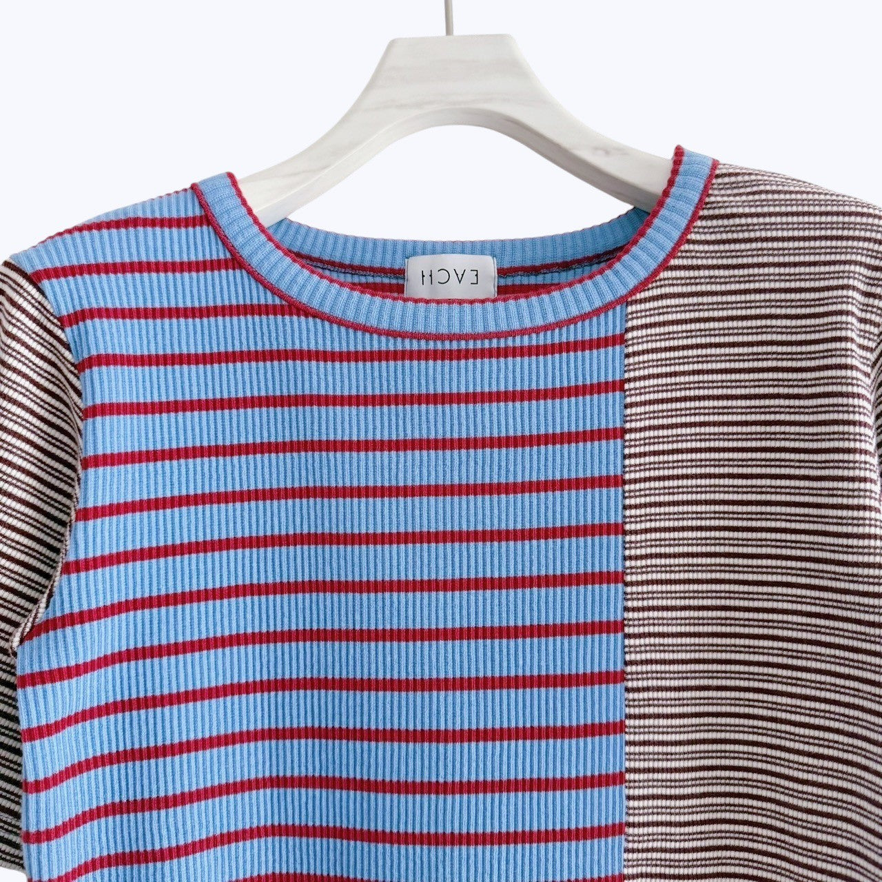 【PRE-ORDER】MIX STRIPE RIB TEE