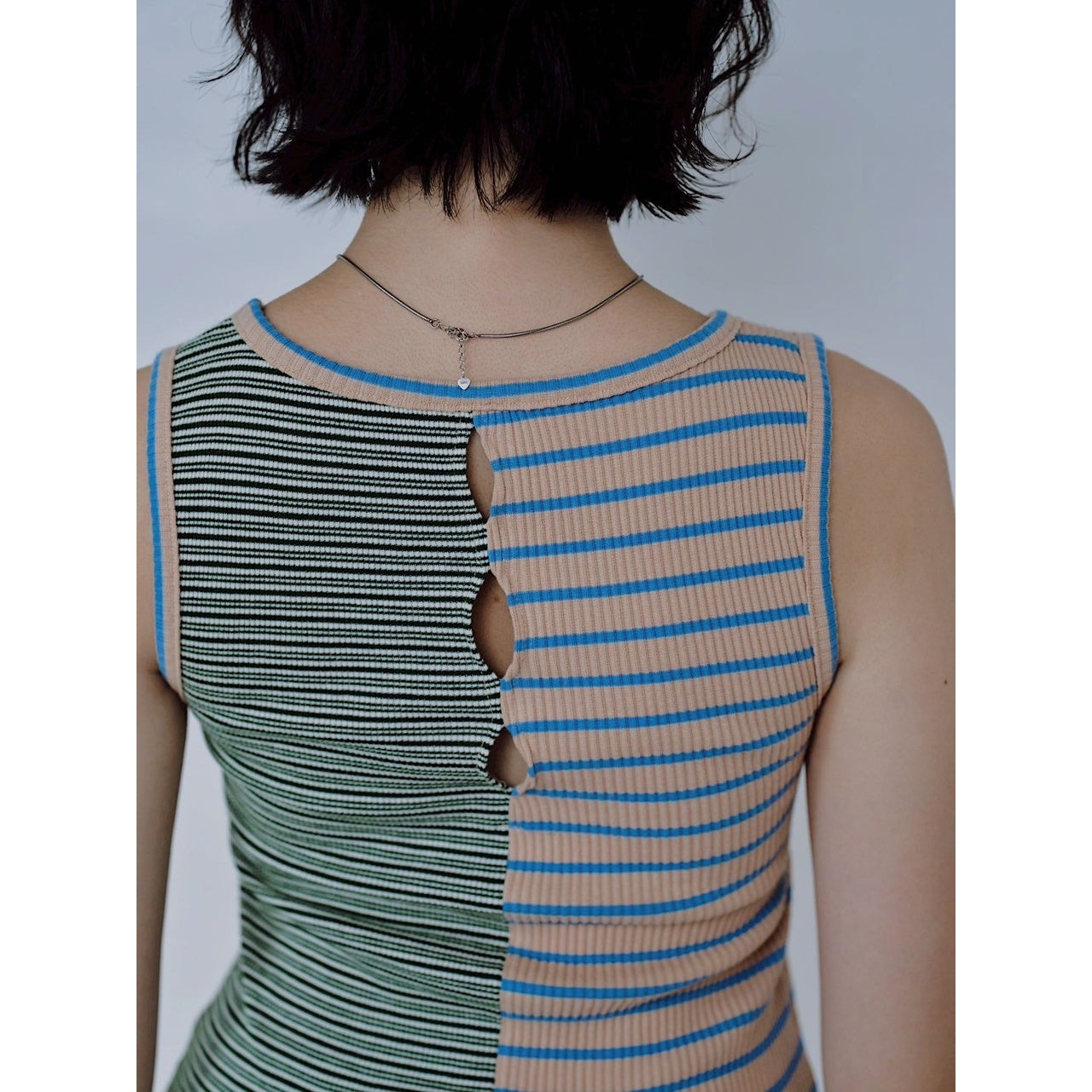 【PRE-ORDER】MIX STRIPE RIB TANK