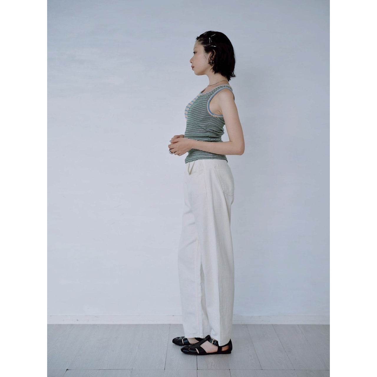 【PRE-ORDER】MIX STRIPE RIB TANK