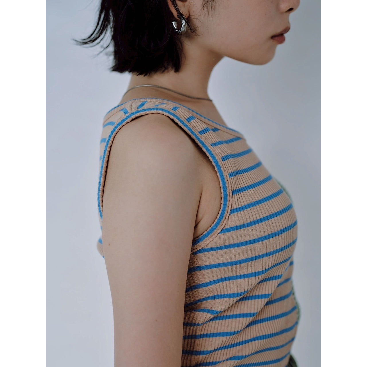 【PRE-ORDER】MIX STRIPE RIB TANK