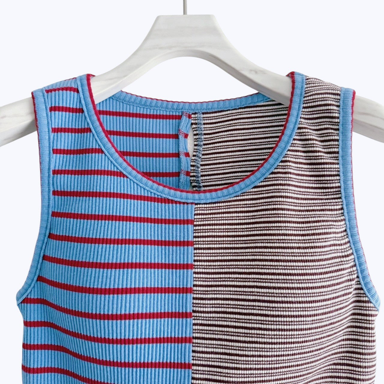 【PRE-ORDER】MIX STRIPE RIB TANK