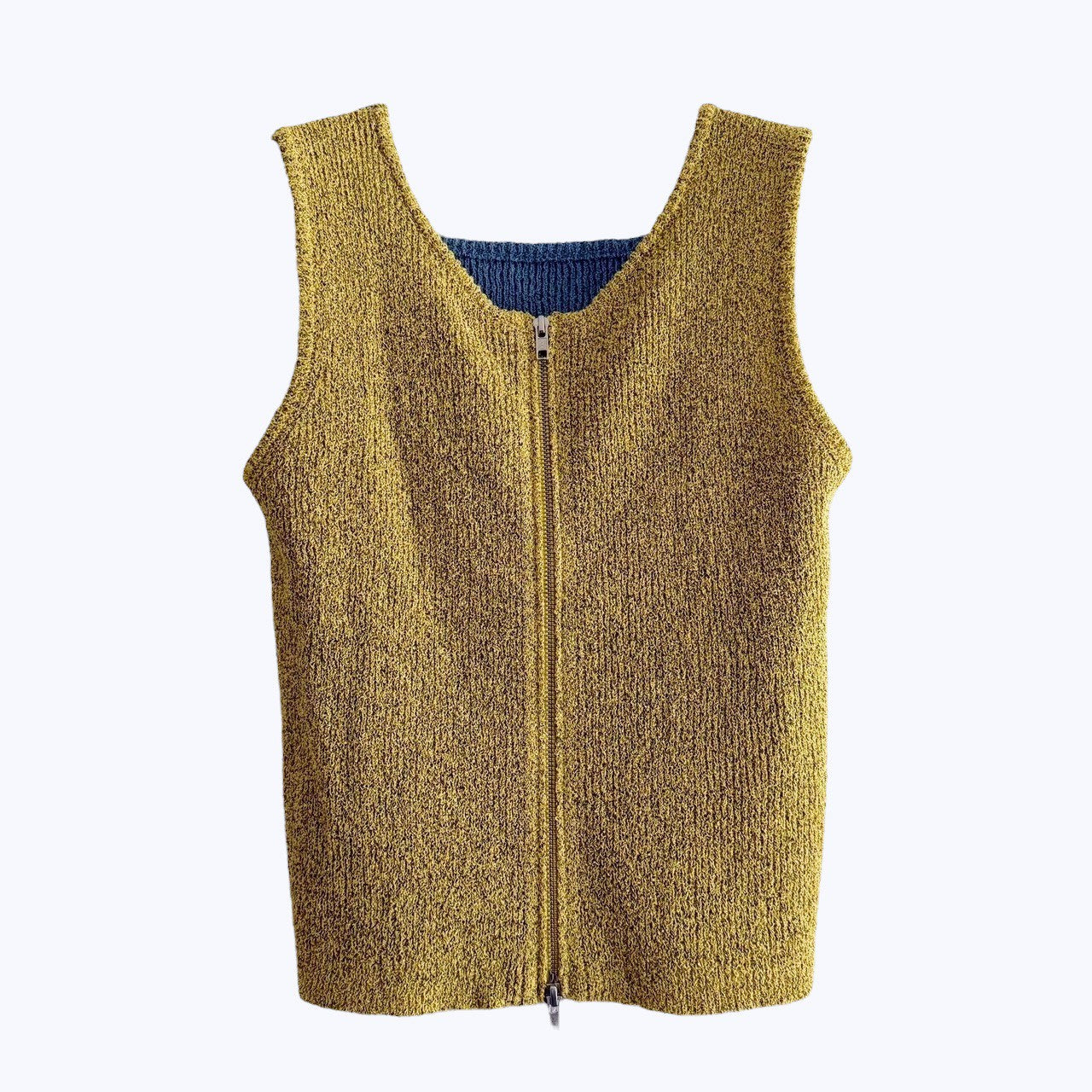 【PRE-ORDER】DUAL WEAR ZIP-FRONT KNIT VEST