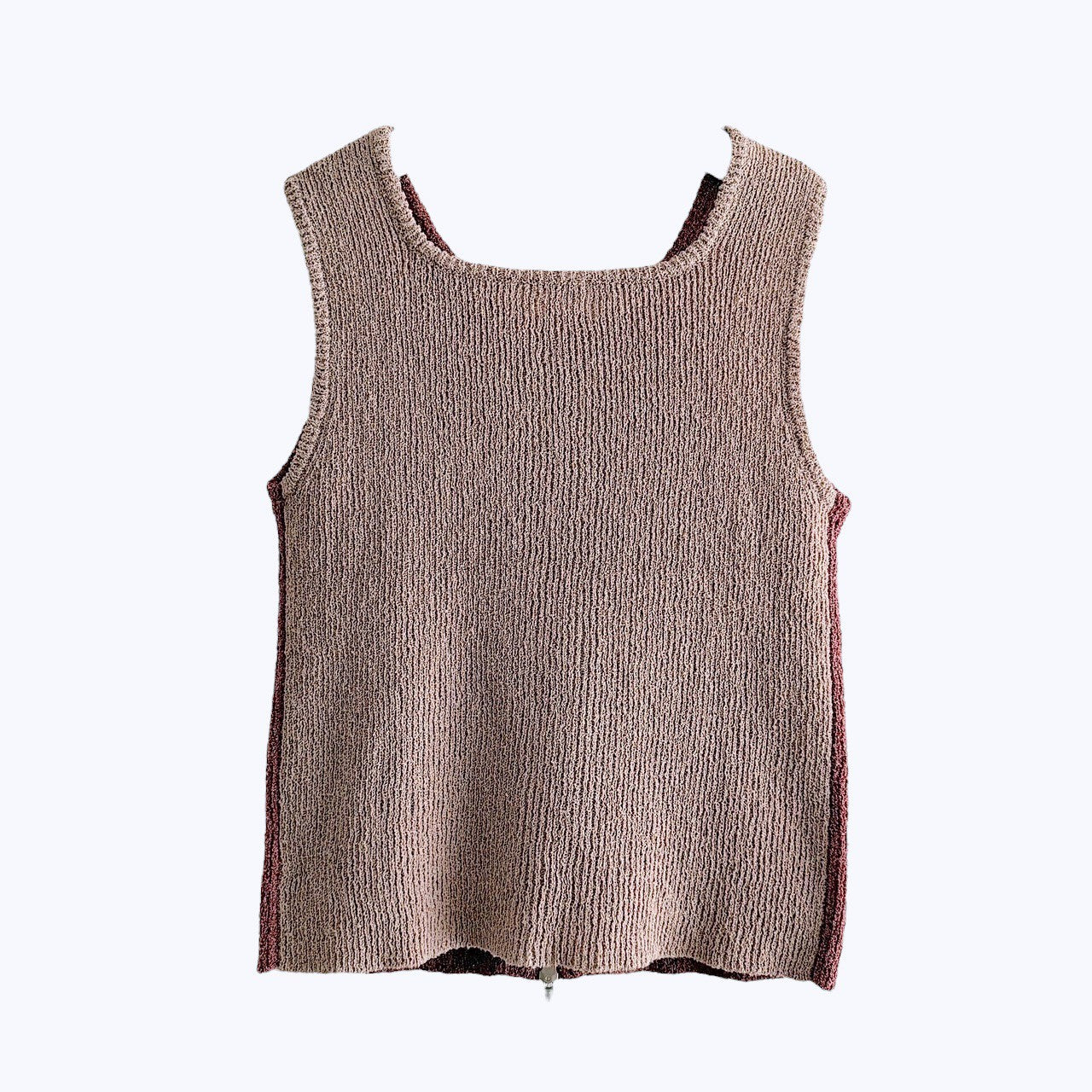 【PRE-ORDER】DUAL WEAR ZIP-FRONT KNIT VEST