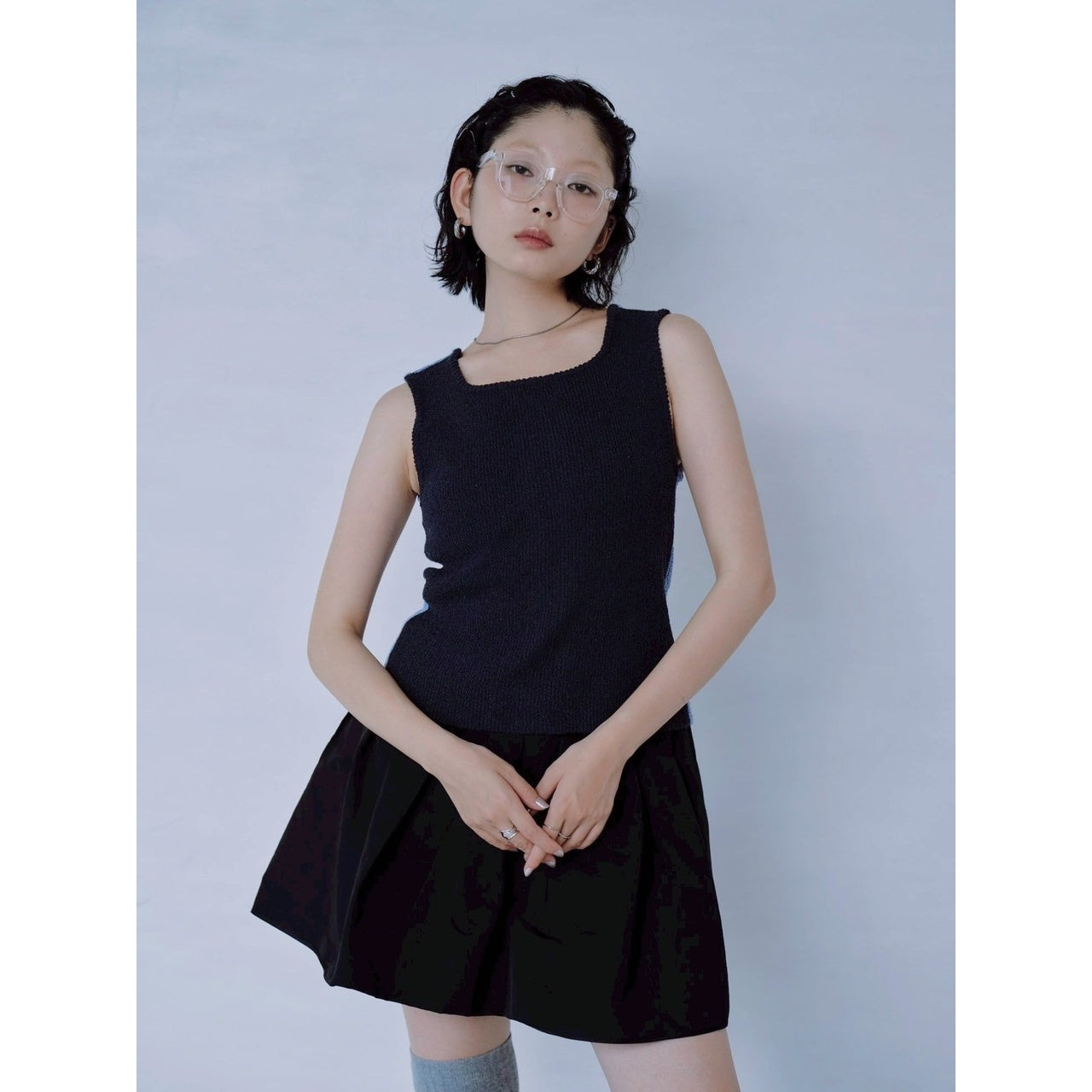 【PRE-ORDER】DUAL WEAR ZIP-FRONT KNIT VEST