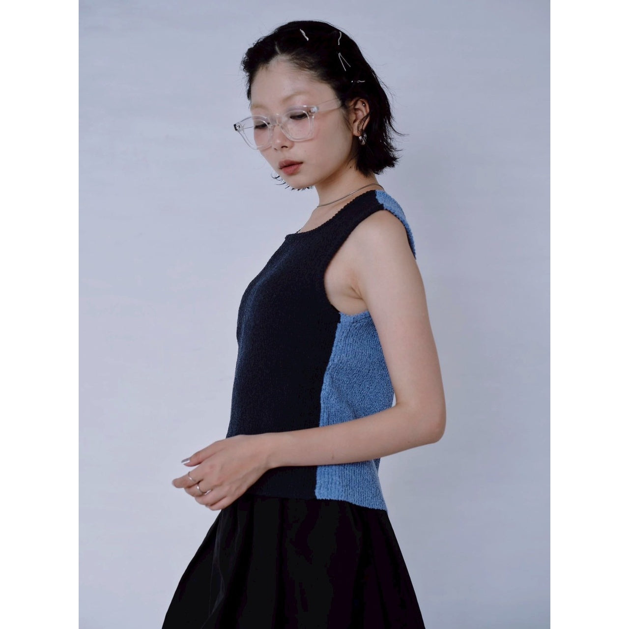 【PRE-ORDER】DUAL WEAR ZIP-FRONT KNIT VEST