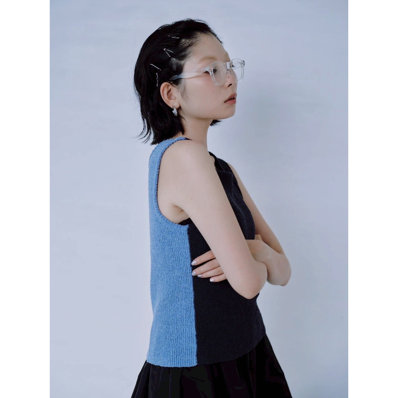 【PRE-ORDER】DUAL WEAR ZIP-FRONT KNIT VEST