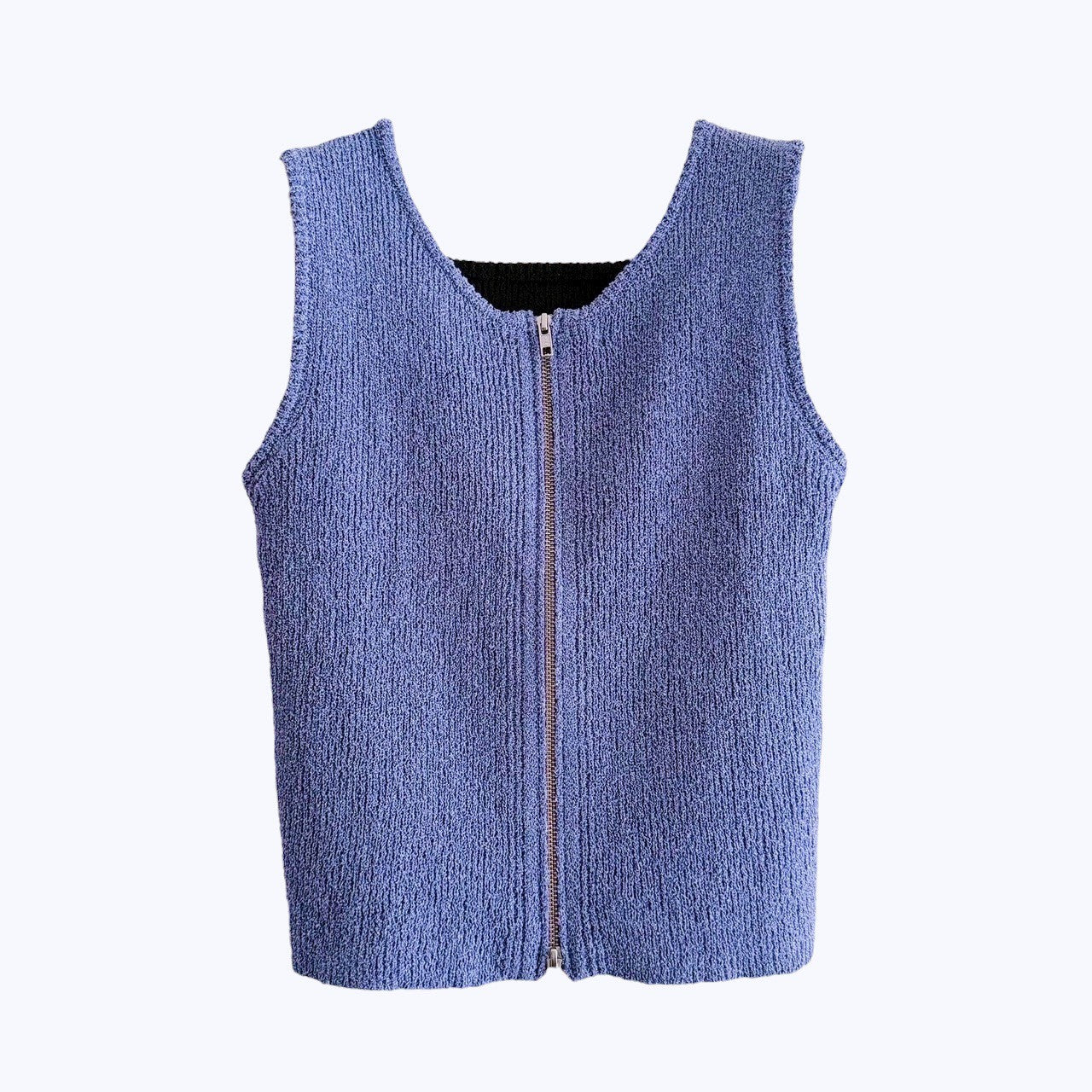 【PRE-ORDER】DUAL WEAR ZIP-FRONT KNIT VEST