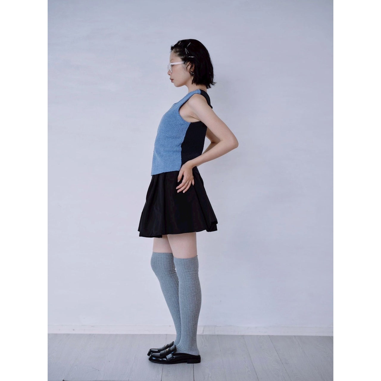 【PRE-ORDER】DUAL WEAR ZIP-FRONT KNIT VEST