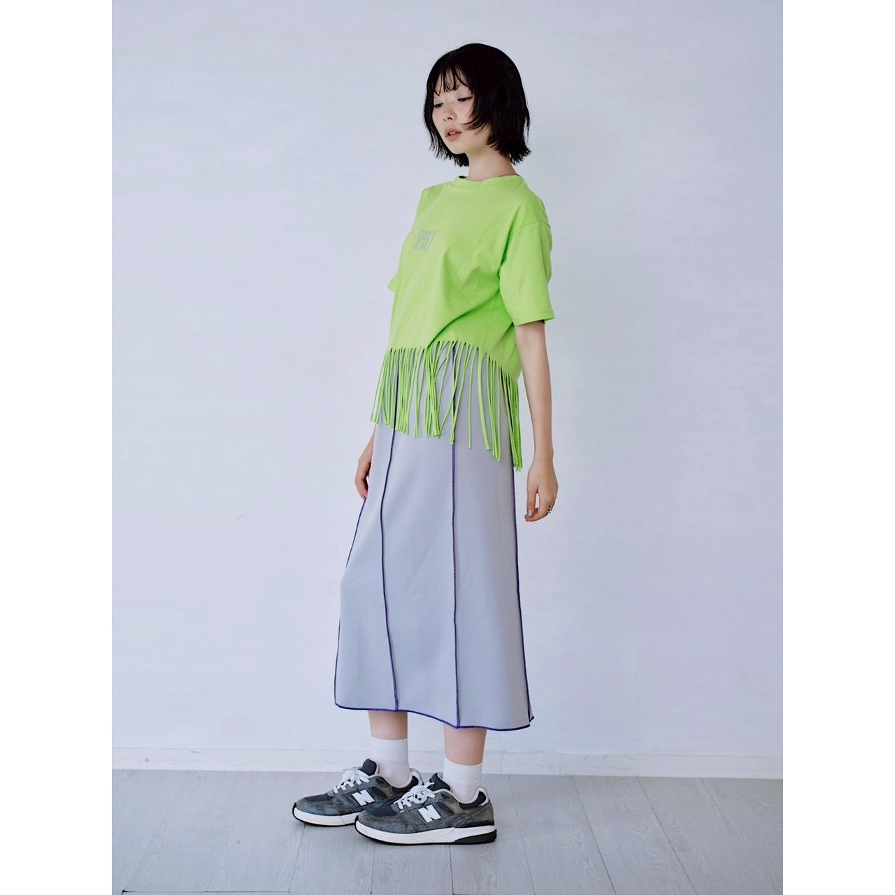 【PRE-ORDER】OUTSEAM STITCH SWEAT SKIRT