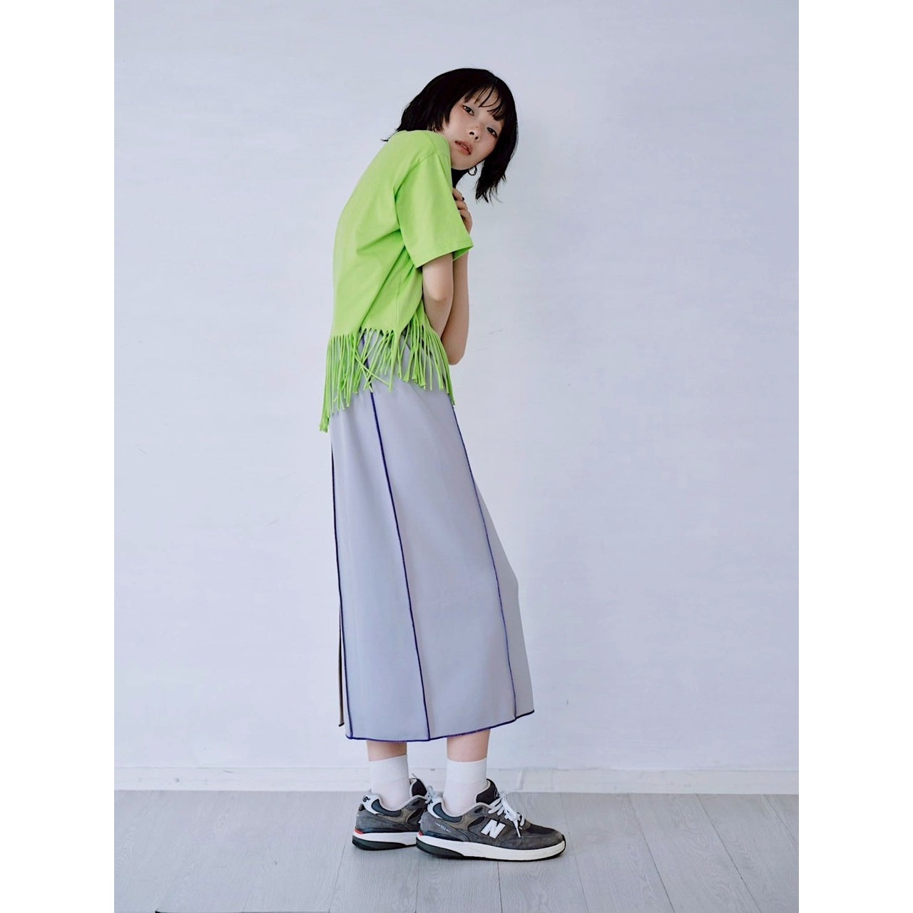【PRE-ORDER】OUTSEAM STITCH SWEAT SKIRT