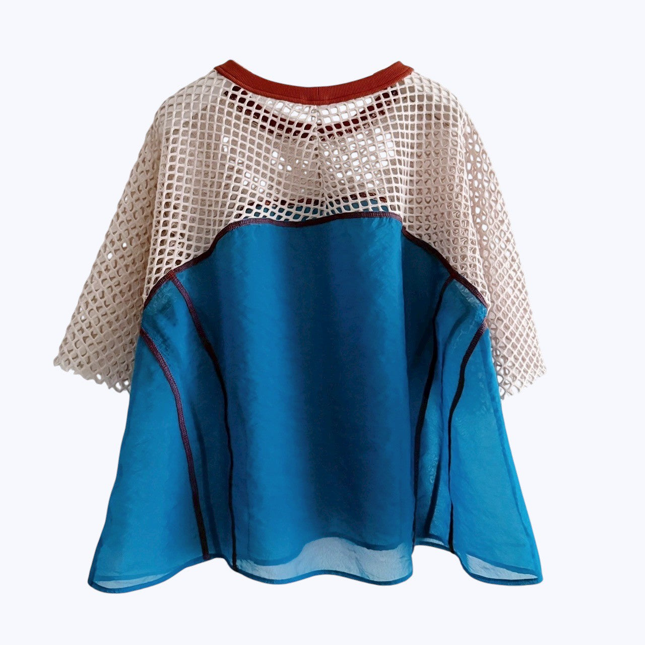 【PRE-ORDER】COLOR BLOCK SHEER MESH TOP