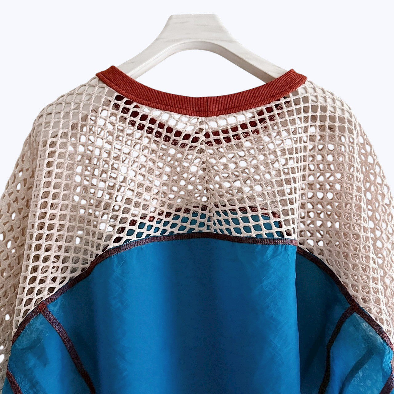 【PRE-ORDER】COLOR BLOCK SHEER MESH TOP