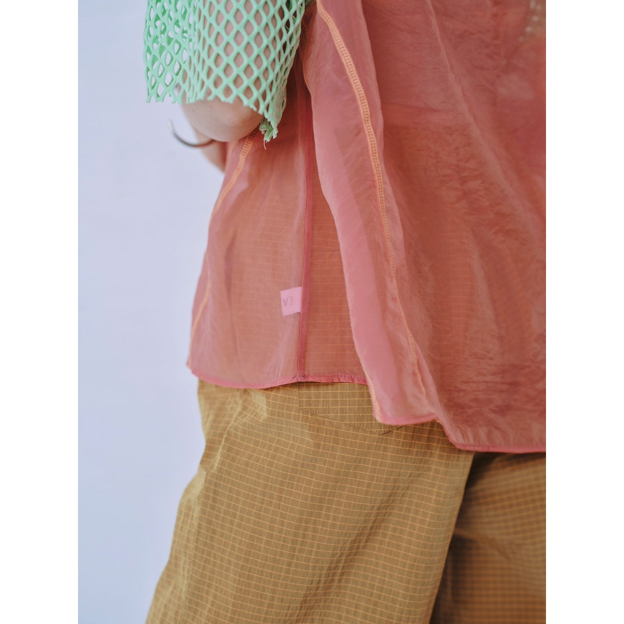 【PRE-ORDER】COLOR BLOCK SHEER MESH TOP